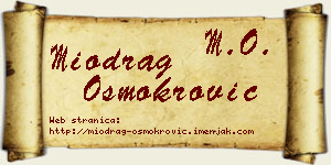 Miodrag Osmokrović vizit kartica